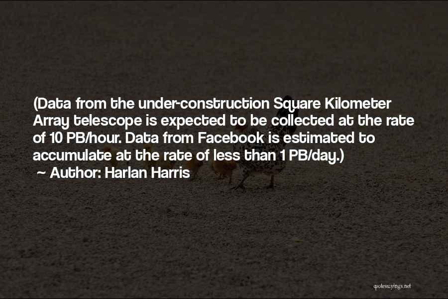 Harlan Harris Quotes: (data From The Under-construction Square Kilometer Array Telescope Is Expected To Be Collected At The Rate Of 10 Pb/hour. Data