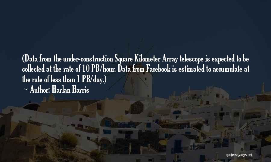 Harlan Harris Quotes: (data From The Under-construction Square Kilometer Array Telescope Is Expected To Be Collected At The Rate Of 10 Pb/hour. Data