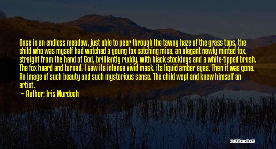 Iris Murdoch Quotes: Once In An Endless Meadow, Just Able To Peer Through The Tawny Haze Of The Grass Tops, The Child Who