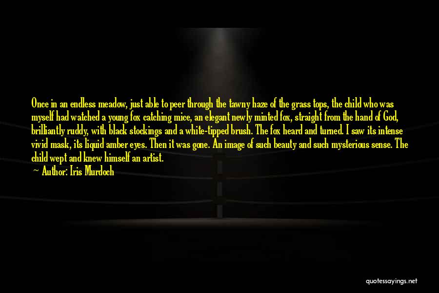 Iris Murdoch Quotes: Once In An Endless Meadow, Just Able To Peer Through The Tawny Haze Of The Grass Tops, The Child Who