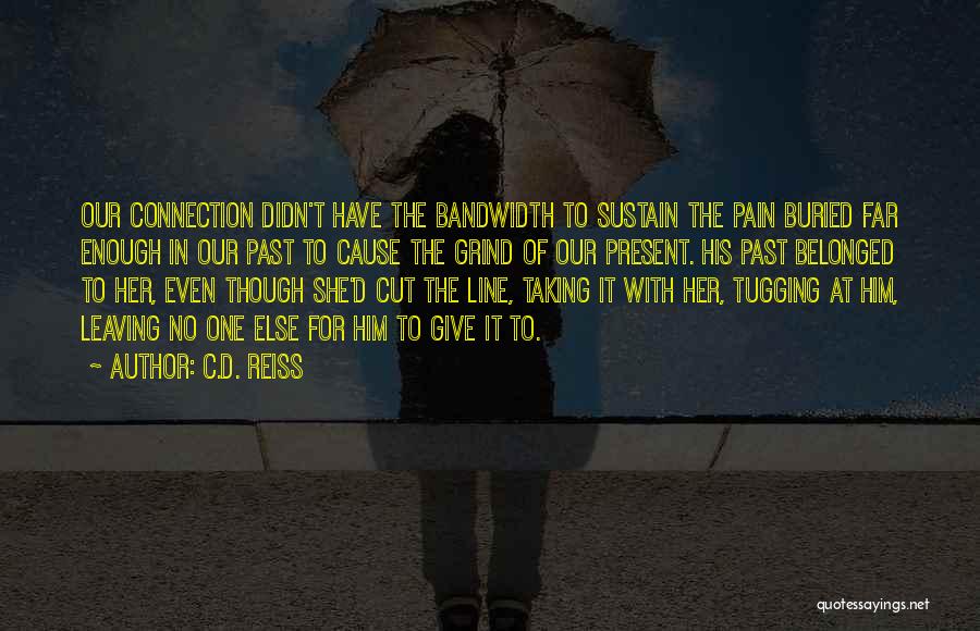 C.D. Reiss Quotes: Our Connection Didn't Have The Bandwidth To Sustain The Pain Buried Far Enough In Our Past To Cause The Grind