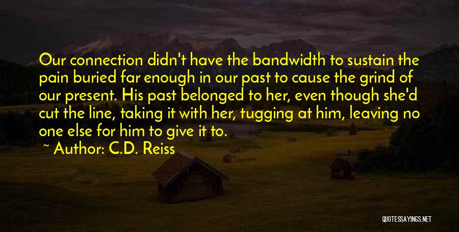 C.D. Reiss Quotes: Our Connection Didn't Have The Bandwidth To Sustain The Pain Buried Far Enough In Our Past To Cause The Grind