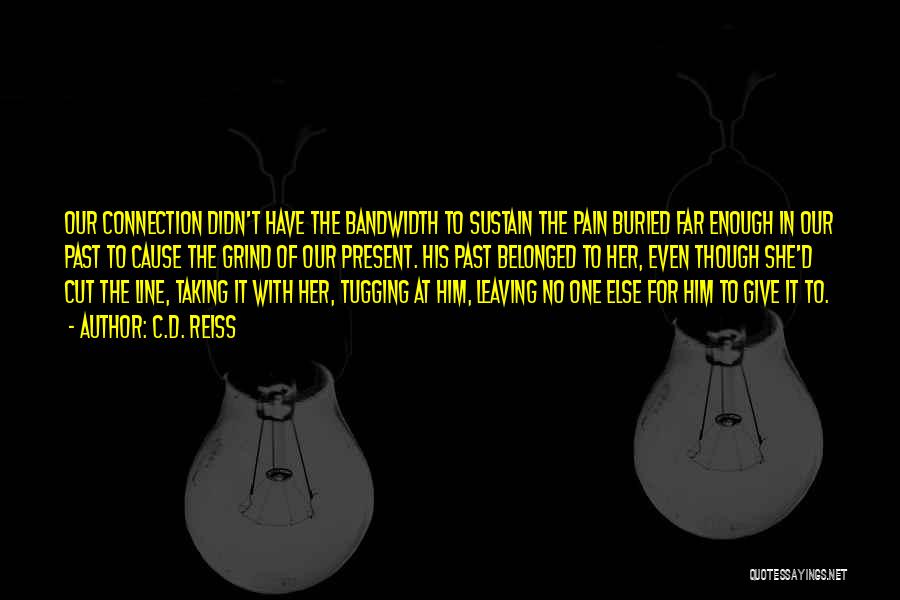 C.D. Reiss Quotes: Our Connection Didn't Have The Bandwidth To Sustain The Pain Buried Far Enough In Our Past To Cause The Grind