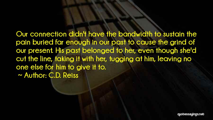 C.D. Reiss Quotes: Our Connection Didn't Have The Bandwidth To Sustain The Pain Buried Far Enough In Our Past To Cause The Grind