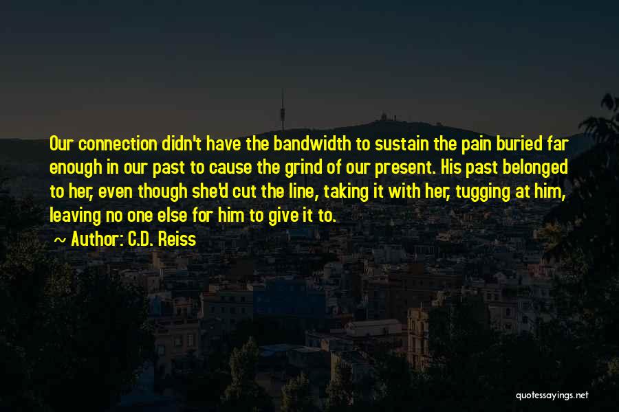 C.D. Reiss Quotes: Our Connection Didn't Have The Bandwidth To Sustain The Pain Buried Far Enough In Our Past To Cause The Grind