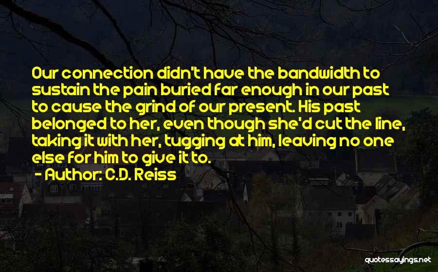 C.D. Reiss Quotes: Our Connection Didn't Have The Bandwidth To Sustain The Pain Buried Far Enough In Our Past To Cause The Grind