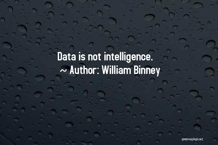 William Binney Quotes: Data Is Not Intelligence.