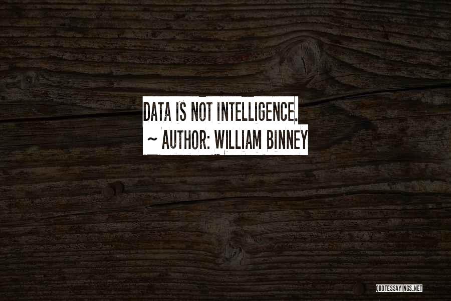 William Binney Quotes: Data Is Not Intelligence.