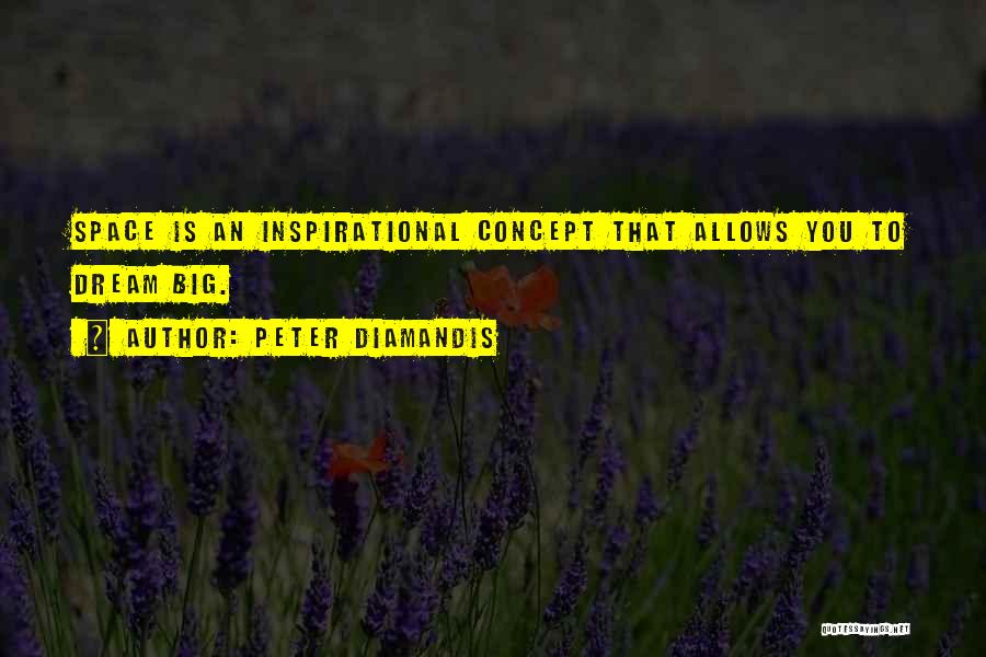 Peter Diamandis Quotes: Space Is An Inspirational Concept That Allows You To Dream Big.