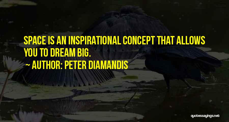 Peter Diamandis Quotes: Space Is An Inspirational Concept That Allows You To Dream Big.