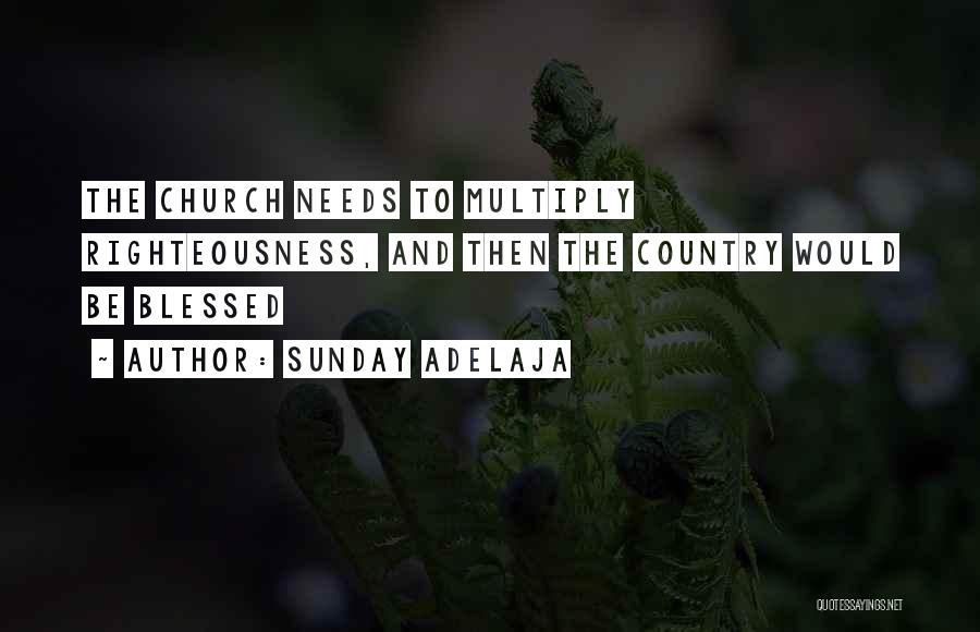 Sunday Adelaja Quotes: The Church Needs To Multiply Righteousness, And Then The Country Would Be Blessed