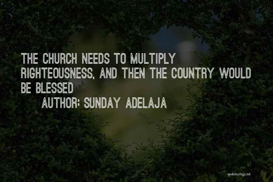 Sunday Adelaja Quotes: The Church Needs To Multiply Righteousness, And Then The Country Would Be Blessed