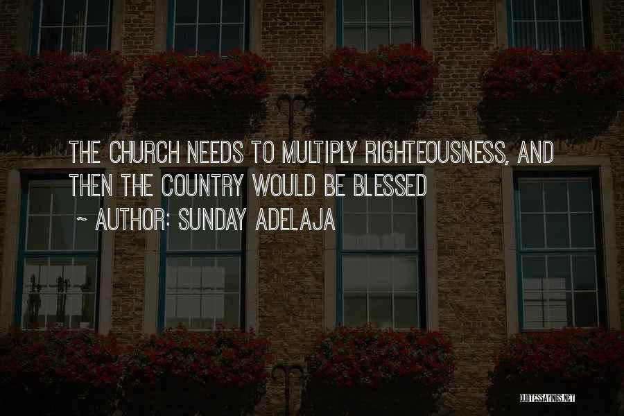 Sunday Adelaja Quotes: The Church Needs To Multiply Righteousness, And Then The Country Would Be Blessed