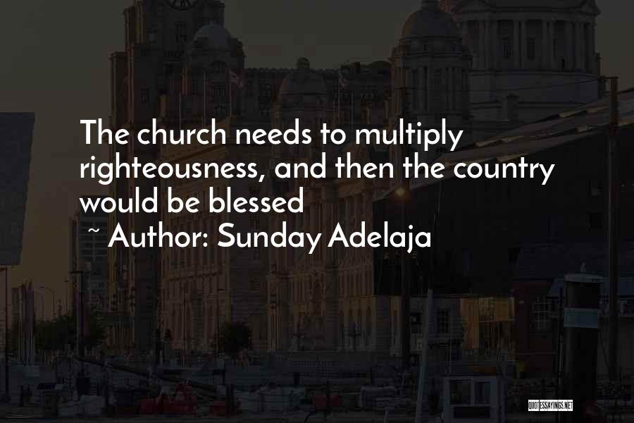 Sunday Adelaja Quotes: The Church Needs To Multiply Righteousness, And Then The Country Would Be Blessed