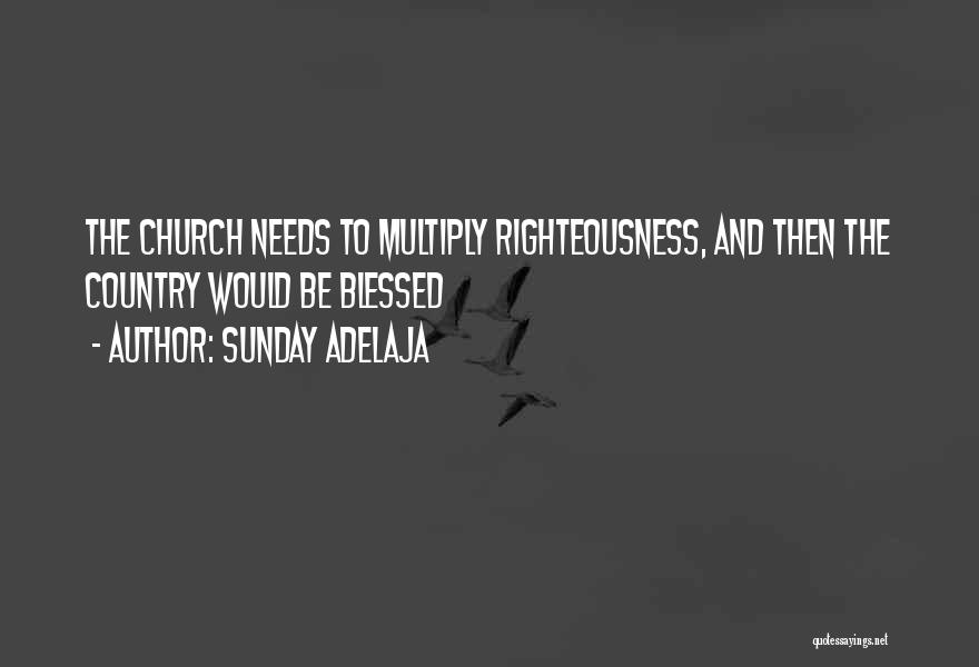 Sunday Adelaja Quotes: The Church Needs To Multiply Righteousness, And Then The Country Would Be Blessed
