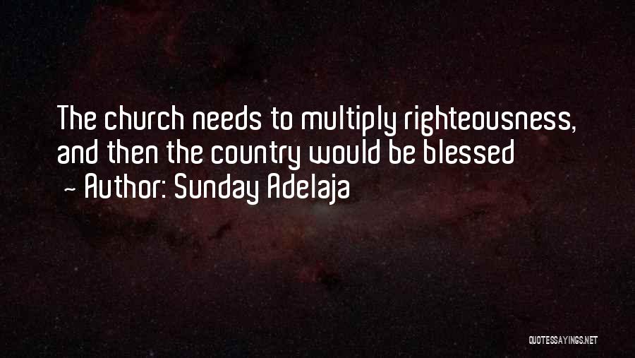 Sunday Adelaja Quotes: The Church Needs To Multiply Righteousness, And Then The Country Would Be Blessed