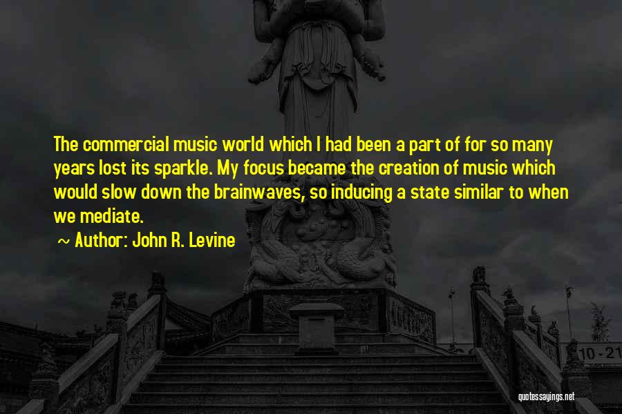 John R. Levine Quotes: The Commercial Music World Which I Had Been A Part Of For So Many Years Lost Its Sparkle. My Focus