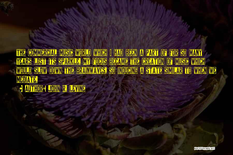 John R. Levine Quotes: The Commercial Music World Which I Had Been A Part Of For So Many Years Lost Its Sparkle. My Focus