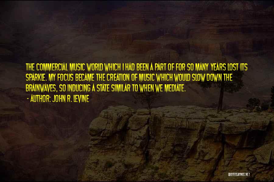 John R. Levine Quotes: The Commercial Music World Which I Had Been A Part Of For So Many Years Lost Its Sparkle. My Focus