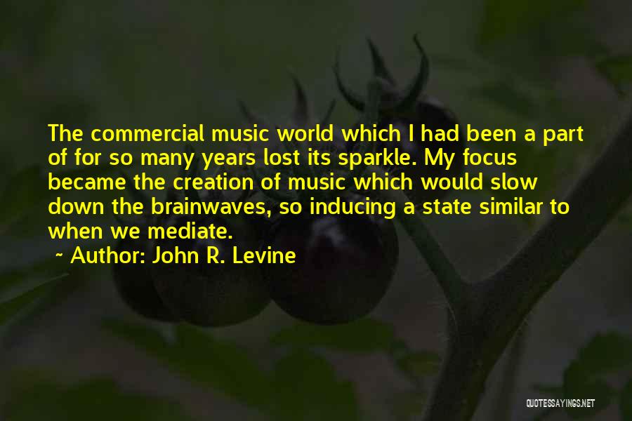 John R. Levine Quotes: The Commercial Music World Which I Had Been A Part Of For So Many Years Lost Its Sparkle. My Focus