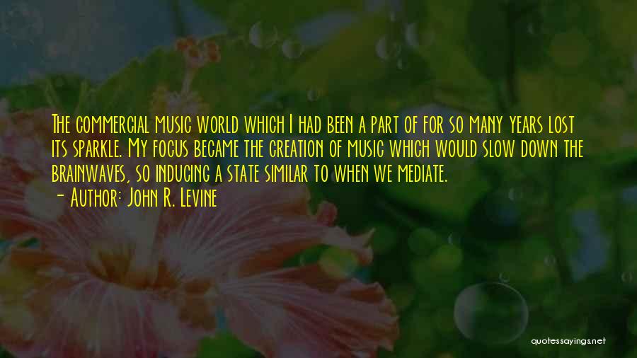 John R. Levine Quotes: The Commercial Music World Which I Had Been A Part Of For So Many Years Lost Its Sparkle. My Focus