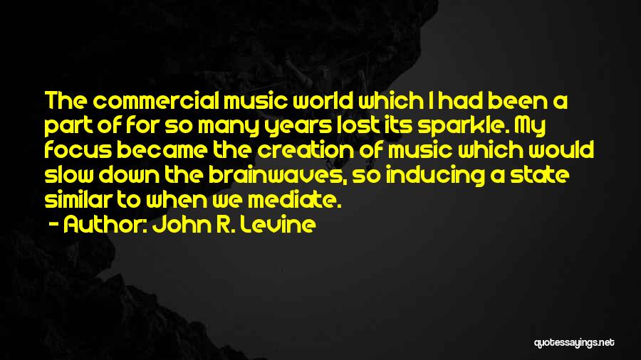 John R. Levine Quotes: The Commercial Music World Which I Had Been A Part Of For So Many Years Lost Its Sparkle. My Focus