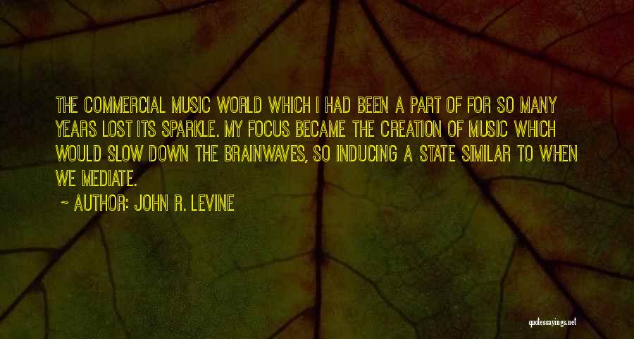 John R. Levine Quotes: The Commercial Music World Which I Had Been A Part Of For So Many Years Lost Its Sparkle. My Focus