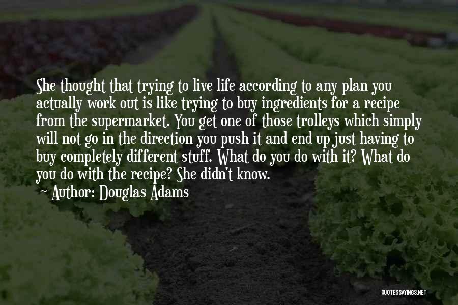 Douglas Adams Quotes: She Thought That Trying To Live Life According To Any Plan You Actually Work Out Is Like Trying To Buy