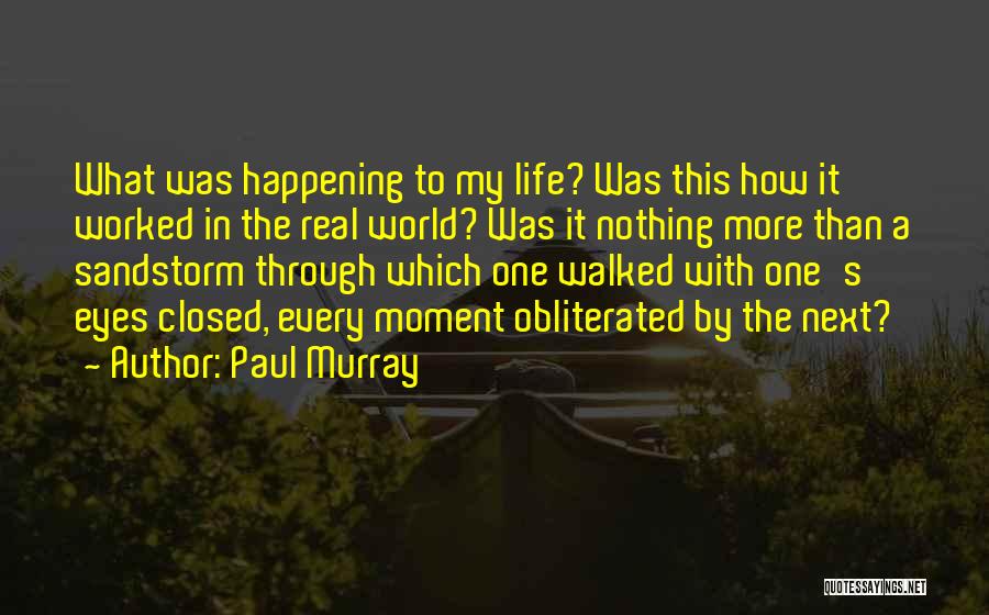 Paul Murray Quotes: What Was Happening To My Life? Was This How It Worked In The Real World? Was It Nothing More Than