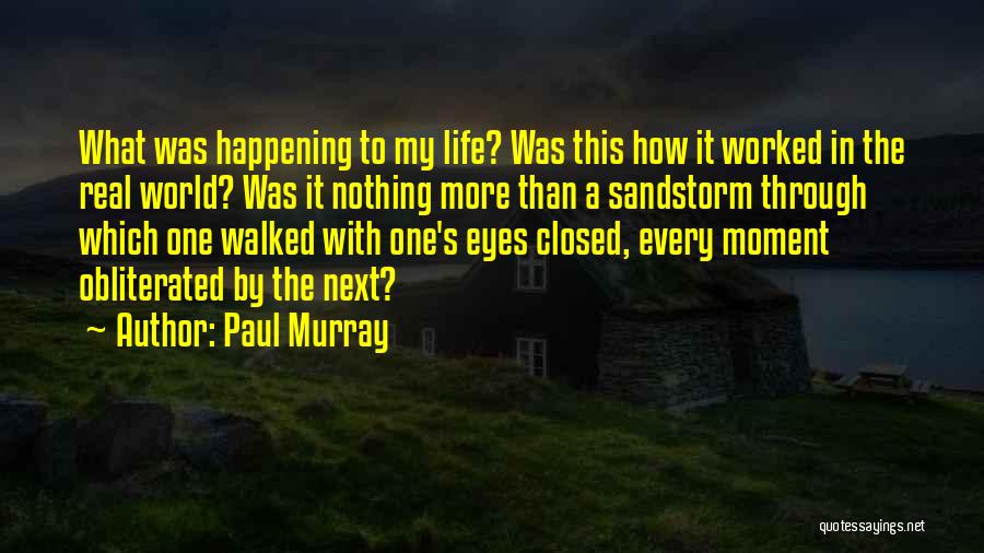 Paul Murray Quotes: What Was Happening To My Life? Was This How It Worked In The Real World? Was It Nothing More Than