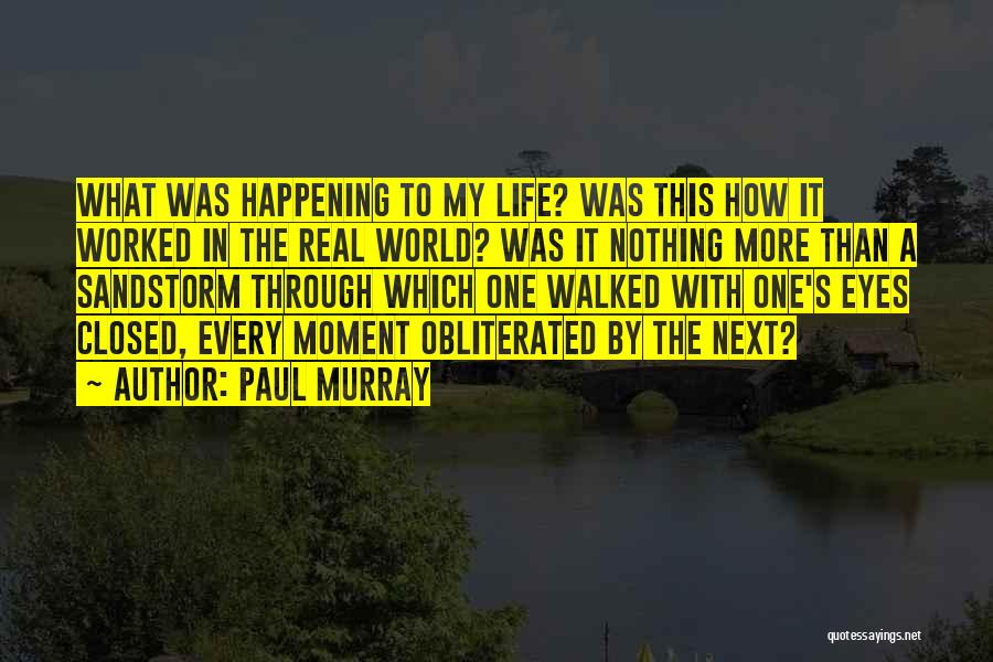 Paul Murray Quotes: What Was Happening To My Life? Was This How It Worked In The Real World? Was It Nothing More Than