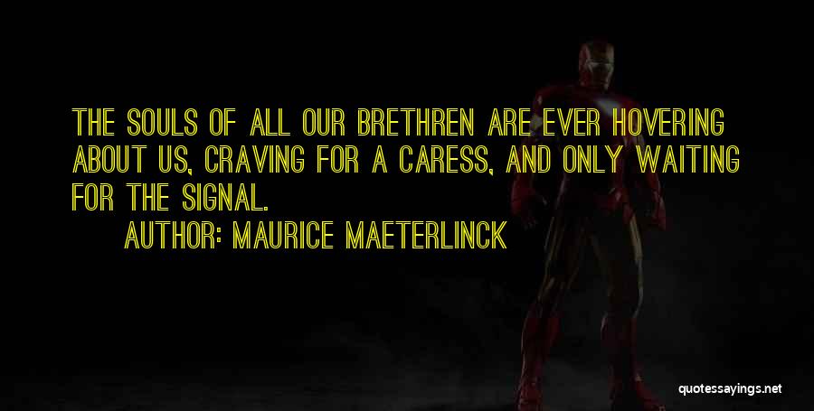 Maurice Maeterlinck Quotes: The Souls Of All Our Brethren Are Ever Hovering About Us, Craving For A Caress, And Only Waiting For The