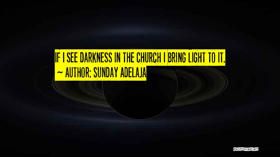 Sunday Adelaja Quotes: If I See Darkness In The Church I Bring Light To It.