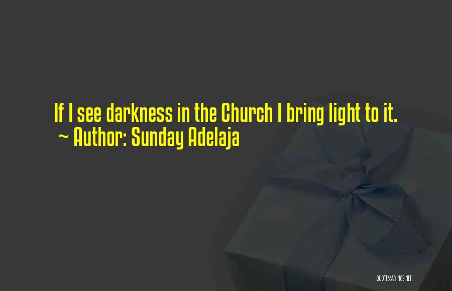 Sunday Adelaja Quotes: If I See Darkness In The Church I Bring Light To It.