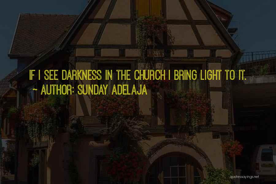 Sunday Adelaja Quotes: If I See Darkness In The Church I Bring Light To It.