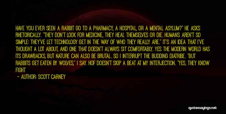 Scott Carney Quotes: Have You Ever Seen A Rabbit Go To A Pharmacy, A Hospital, Or A Mental Asylum? He Asks Rhetorically. They