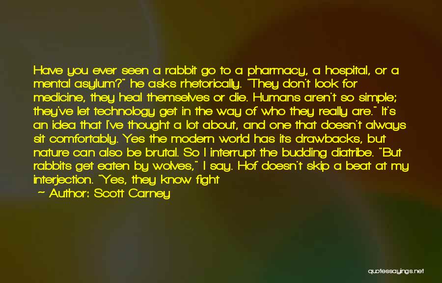 Scott Carney Quotes: Have You Ever Seen A Rabbit Go To A Pharmacy, A Hospital, Or A Mental Asylum? He Asks Rhetorically. They