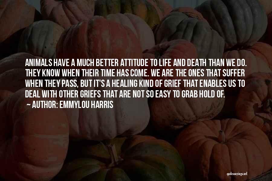 Emmylou Harris Quotes: Animals Have A Much Better Attitude To Life And Death Than We Do. They Know When Their Time Has Come.