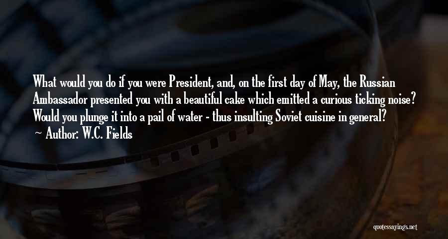 W.C. Fields Quotes: What Would You Do If You Were President, And, On The First Day Of May, The Russian Ambassador Presented You