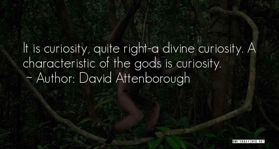 David Attenborough Quotes: It Is Curiosity, Quite Right-a Divine Curiosity. A Characteristic Of The Gods Is Curiosity.