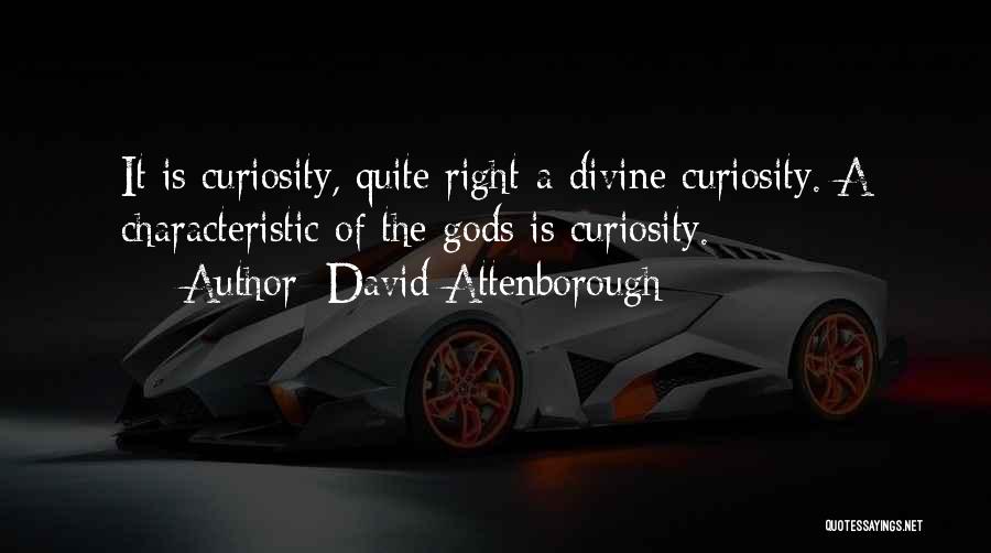 David Attenborough Quotes: It Is Curiosity, Quite Right-a Divine Curiosity. A Characteristic Of The Gods Is Curiosity.