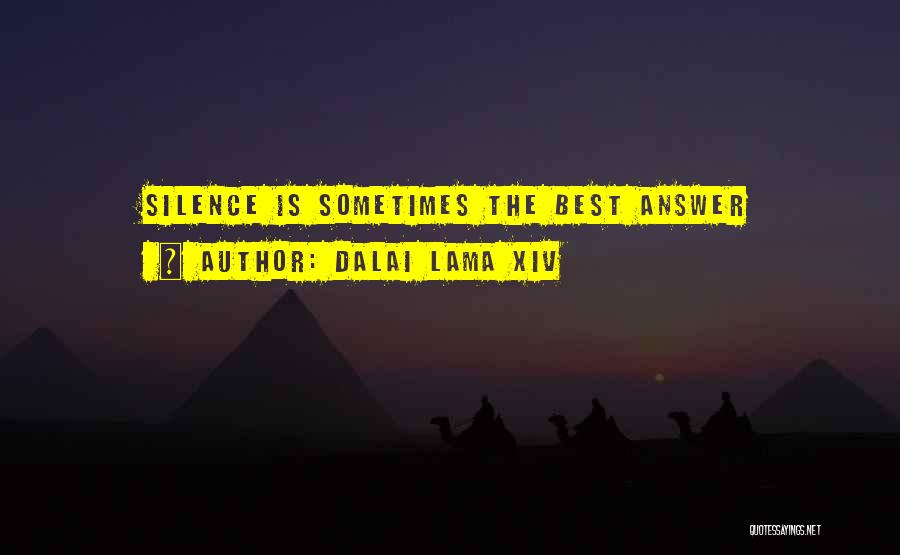 Dalai Lama XIV Quotes: Silence Is Sometimes The Best Answer