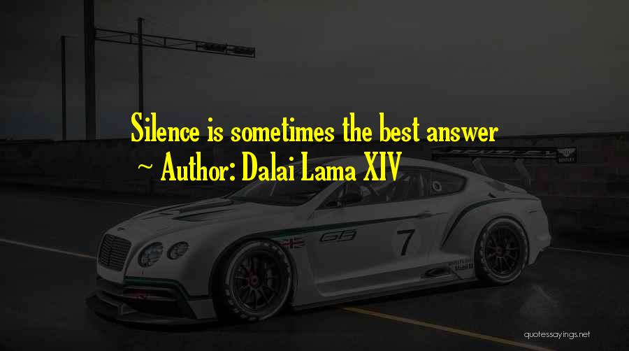 Dalai Lama XIV Quotes: Silence Is Sometimes The Best Answer