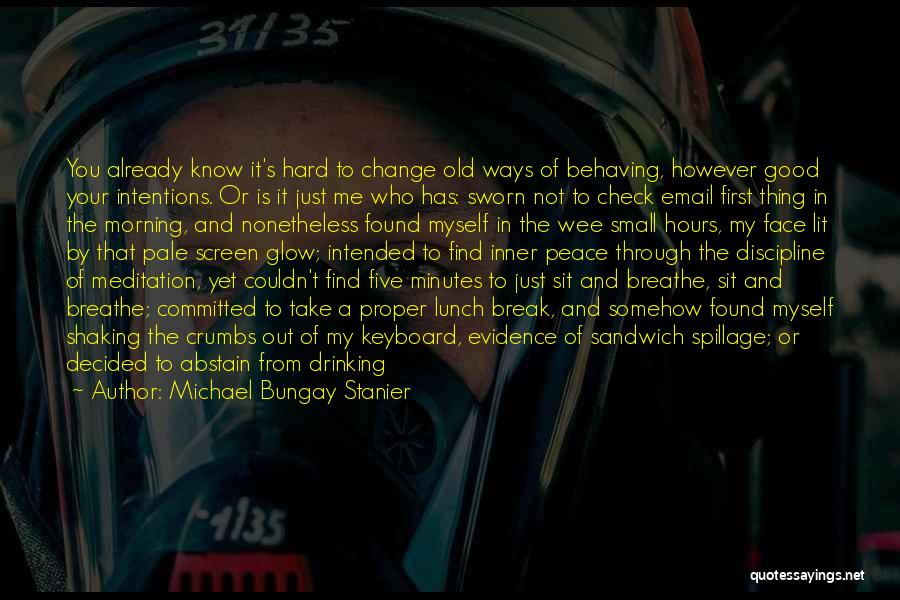 Michael Bungay Stanier Quotes: You Already Know It's Hard To Change Old Ways Of Behaving, However Good Your Intentions. Or Is It Just Me