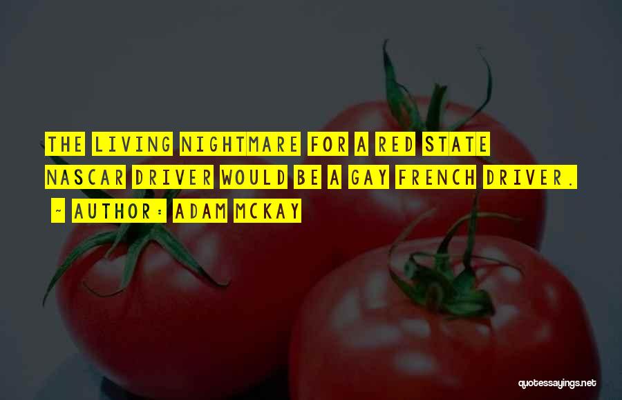 Adam McKay Quotes: The Living Nightmare For A Red State Nascar Driver Would Be A Gay French Driver.