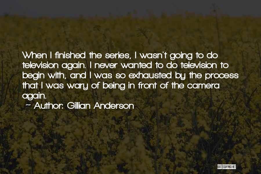 Gillian Anderson Quotes: When I Finished The Series, I Wasn't Going To Do Television Again. I Never Wanted To Do Television To Begin