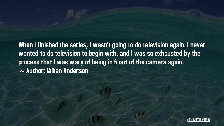 Gillian Anderson Quotes: When I Finished The Series, I Wasn't Going To Do Television Again. I Never Wanted To Do Television To Begin