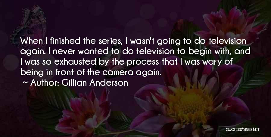 Gillian Anderson Quotes: When I Finished The Series, I Wasn't Going To Do Television Again. I Never Wanted To Do Television To Begin