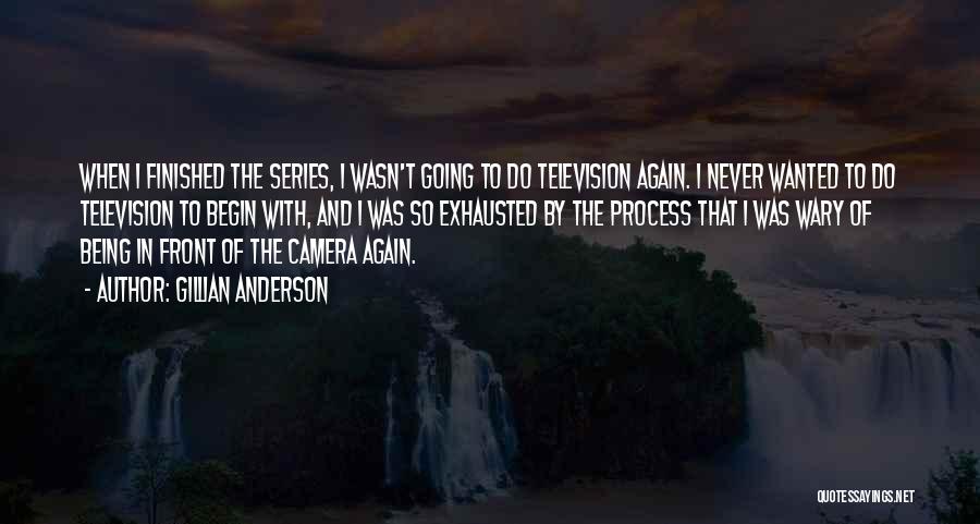 Gillian Anderson Quotes: When I Finished The Series, I Wasn't Going To Do Television Again. I Never Wanted To Do Television To Begin