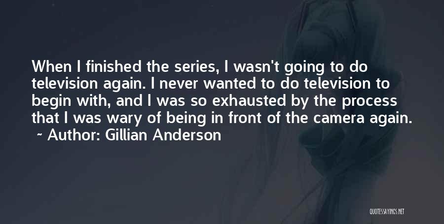 Gillian Anderson Quotes: When I Finished The Series, I Wasn't Going To Do Television Again. I Never Wanted To Do Television To Begin
